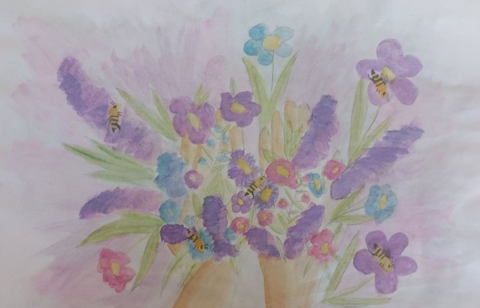 Warmińsko-Mazurski Ośrodek Doskonalenia Nauczycieli w Elblągu we współpracy z Zarządem Regionalnym Związku Pszczelarzy w Elblągu zorganizował  konkurs plastyczny pt. „Z każdej strony, pszczoły wymagają naszej ochrony”. Ideą konkursu jest przybliżenie w formie plastycznej tematyki związanej z zjawiskiem zmian klimatycznych mających wpływ na populację pszczół. Dzięki naszym pracom plastycznym postrzegamy problem ginięcia pszczół, które uważane są za gatunek zagrożony.Rozstrzygnięcie konkursu dopiero w sierpniu, ale cieszymy się, że mogliśmy wziąć w nim udział.