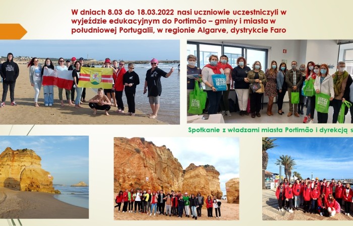 Od IX 2020  do  VIII 2022 w projekcie Erasmus + brało udział 23 uczniów naszej szkoły. Zaplanowano liczne działania nakierowane na poznawanie krajów partnerskich. Niewątpliwym atutem projektu była mobilność uczniów i nauczycieli. W ramach projektu odbyły  się trzy spotkanie międzynarodowe. Uczniowie krajów partnerskich spotykali się w Polsce, w Portugalii i we Francji. Językiem projektu był język angielski. Udział w projekcie przyniósł ogrom wrażeń i niesamowitą porcję wiedzy oraz życiowych doświadczeń.