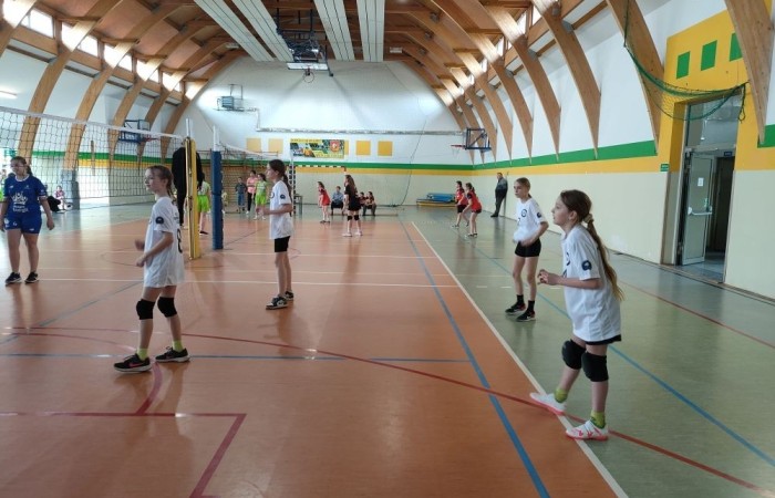 Reprezentacja naszej Podstawówki w tegorocznych rozgrywkach była gościem Zespołu Szkół w Gronowie Elbląskim.  Do rywalizacji 14.03.2024r. (czwartek ) stawiło się siedem drużyn naszego powiatu. Szkoły z: Godkowa, Pilony, Rogajn, Młynar, SP 1 Pasłęk, SP 2 Pasłęk oraz organizator Gronowo Elbląskie. Wszystkie drużyny prezentowały się bardzo dobrze udowadniając w każdym meczu, że żadna z ekip nie trafiła tu przypadkowo. Mimo młodego wieku, zawodniczki zaskakiwały silną zagrywką, poprawnym odbiorem,  czy rozegraniem piłki. Gra toczyła się do dwóch wygranych setów. W wielu przypadkach wyrównanej gry to jednak nie wystarczało i o rozstrzygnięciu musiał decydować dodatkowy tie-break. Tak było w każdym rozegranym przez nasz zespół meczu. Po niełatwej, emocjonującej rywalizacji w ostatnim naszym meczu ulegliśmy drużynie z Młynar ostatecznie zajmując czwarte miejsce.