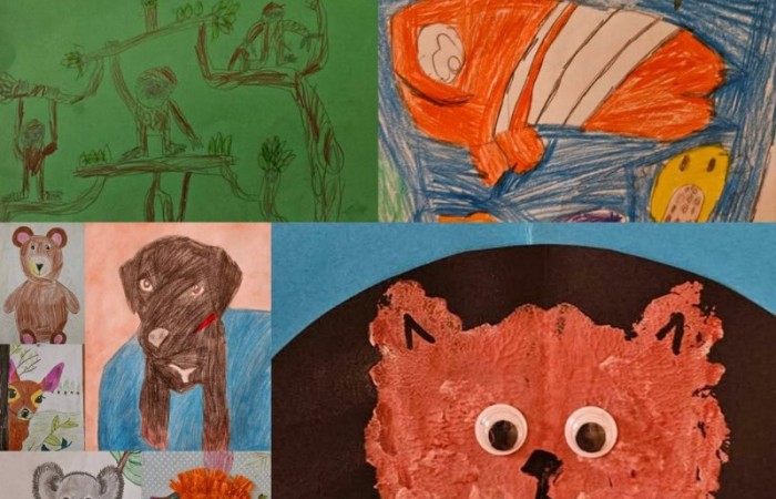 Z radością ogłaszamy zakończenie naszego konkursu plastycznego, w którym uczniowie mieli okazję zaprezentować swoje twórcze podejście do tematu zwierząt! 
Prace uczestników były niezwykle pomysłowe i różnorodne. Uczniowie pokazali zarówno zwierzęta w ich naturalnym środowisku, jak i te żyjące w naszych domach czy na farmach. Konkurs stał się świetną okazją, by przypomnieć, jak ważne jest traktowanie ich z szacunkiem, empatią i zrozumieniem. Nagrody dla wyróżnionych ufundowała Rada Rodziców.
