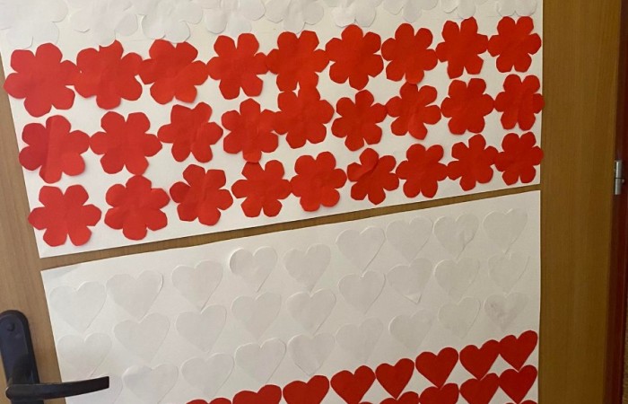 Flaga wykonana przez klasy 3